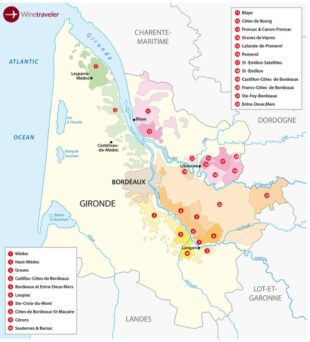 Bordeaux Wine Region Map 310x342 