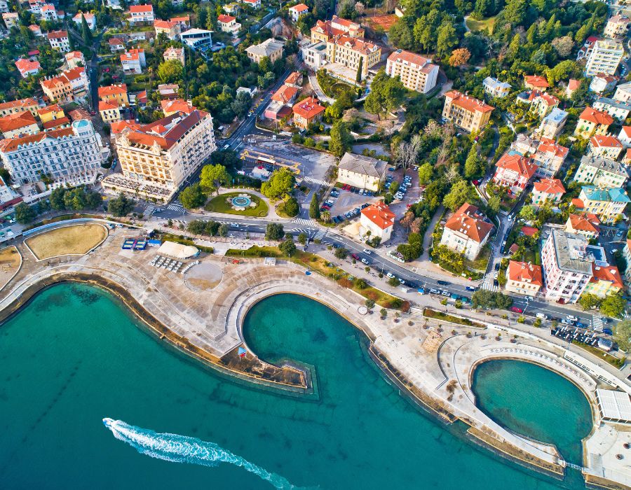 Opatija aerial view Croatia